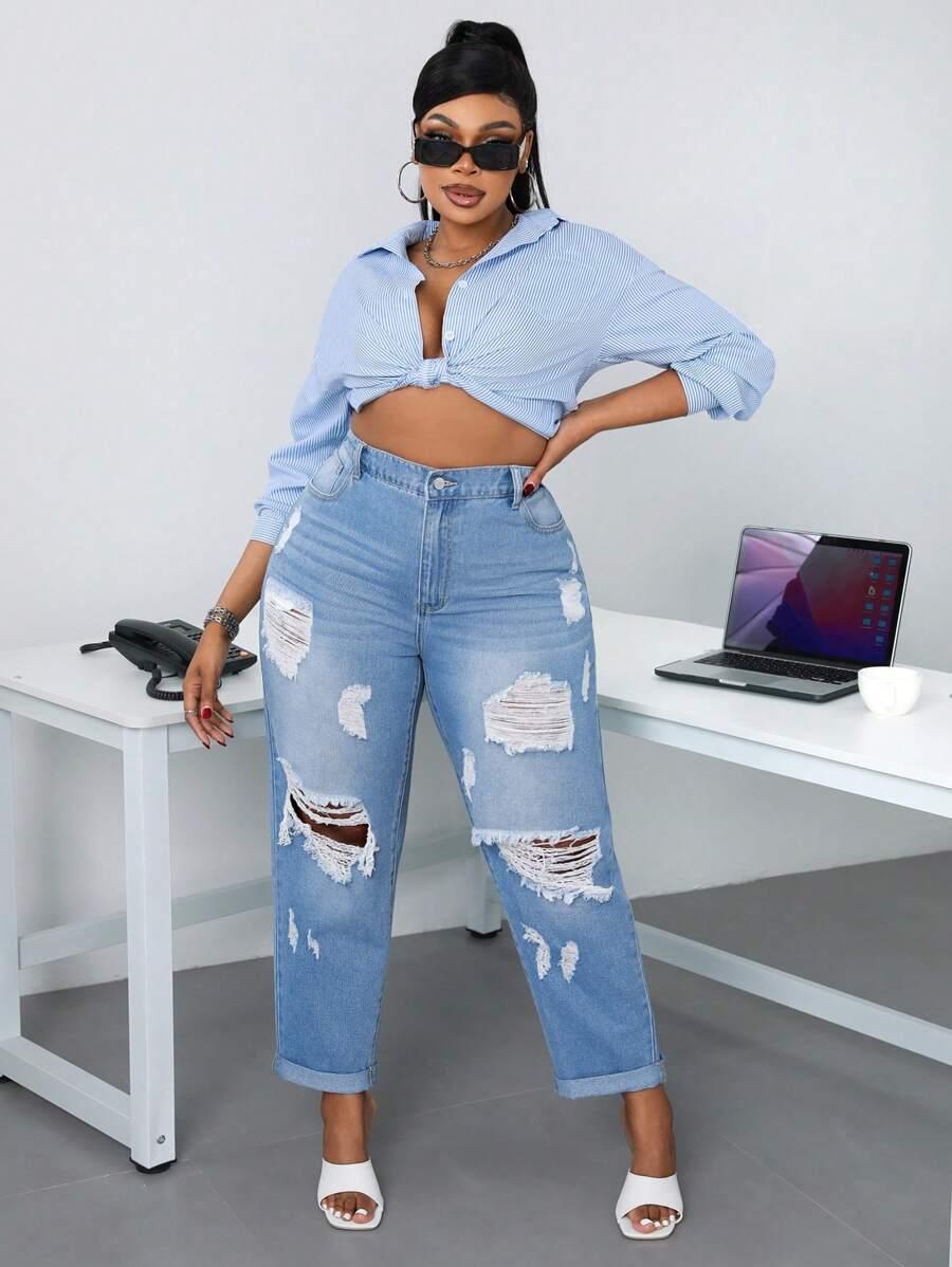 SPODNIE JEANS WYSOKI STAN