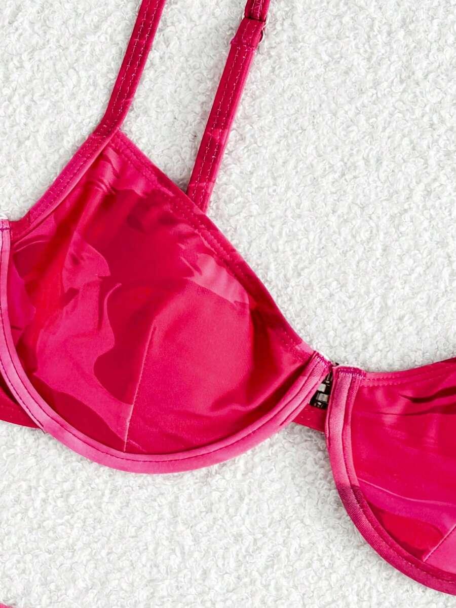 DWUCZĘŚCIOWY KOSTIUM KĄPIELOWY BIKINI NARZUTKA