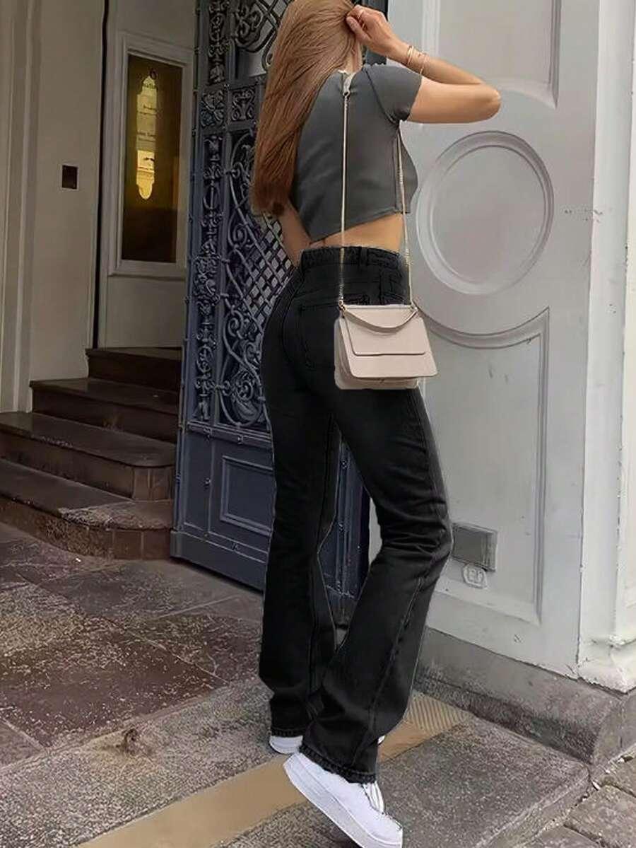 czarne spodnie jeans