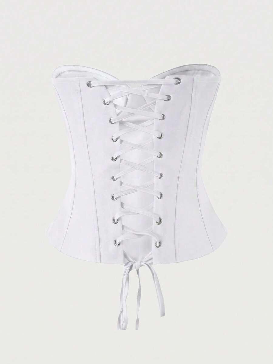 BIAŁY CROP TOP 