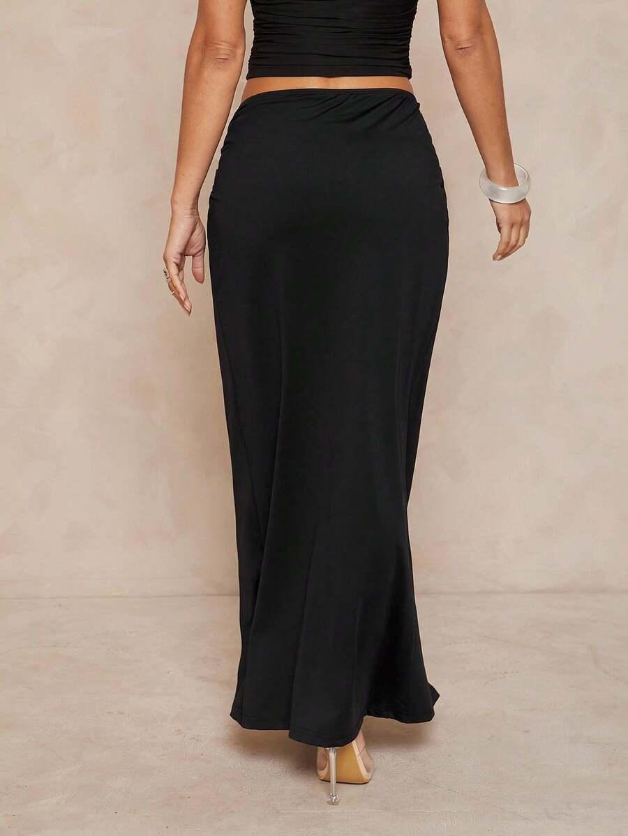 CZARNA SPÓDNICA MAXI