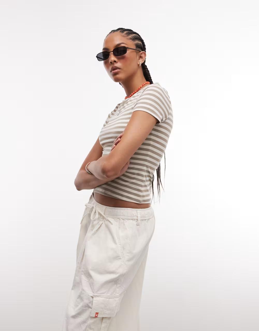 BLUZKA KRÓTKI RĘKAW PASKI