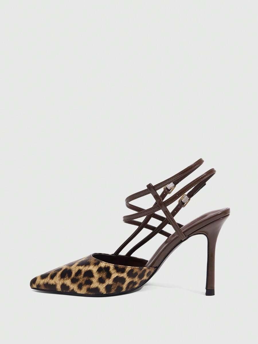 czółenka na szpilce animal print