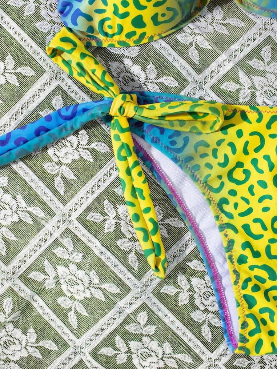 DWUCZĘŚCIOWY STRÓJ KĄPIELOWY ANIMAL PRINT