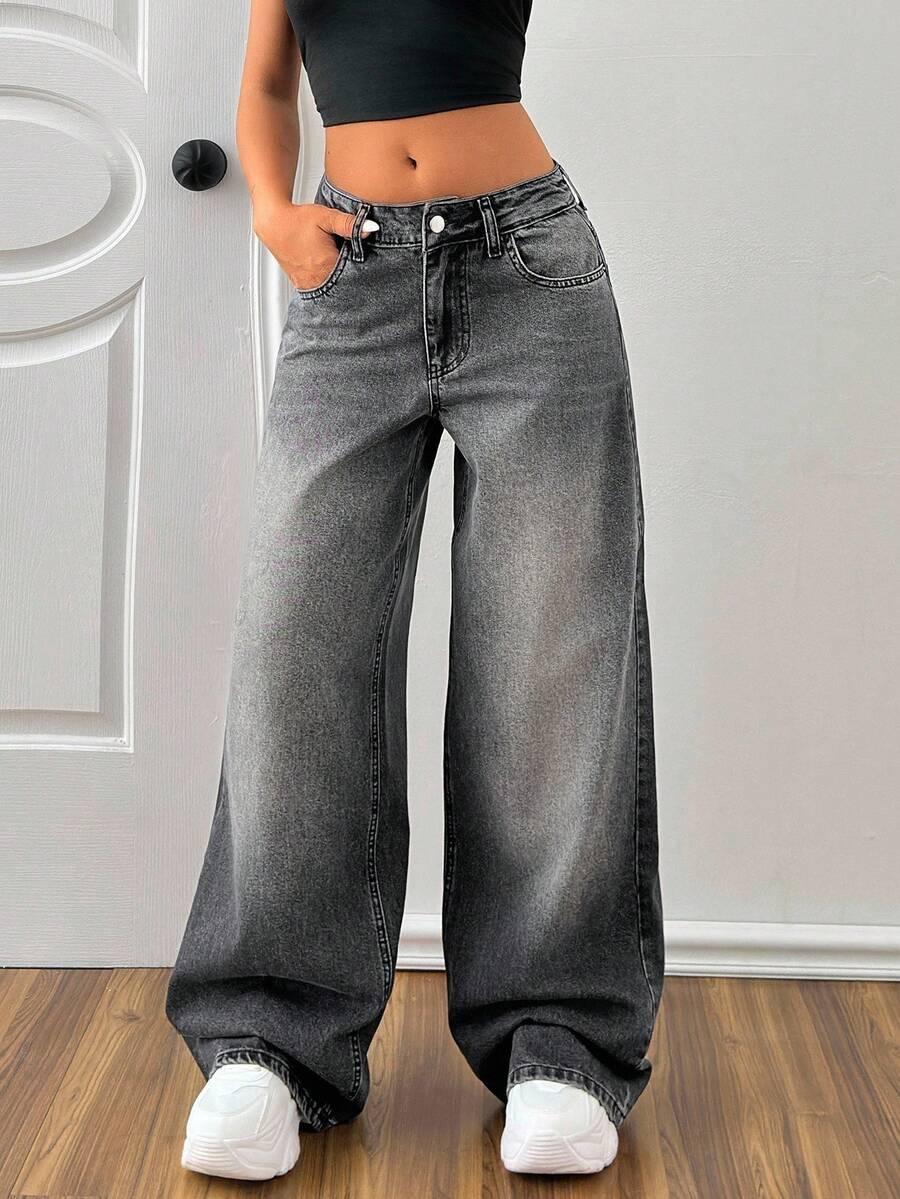 szare spodnie jeans