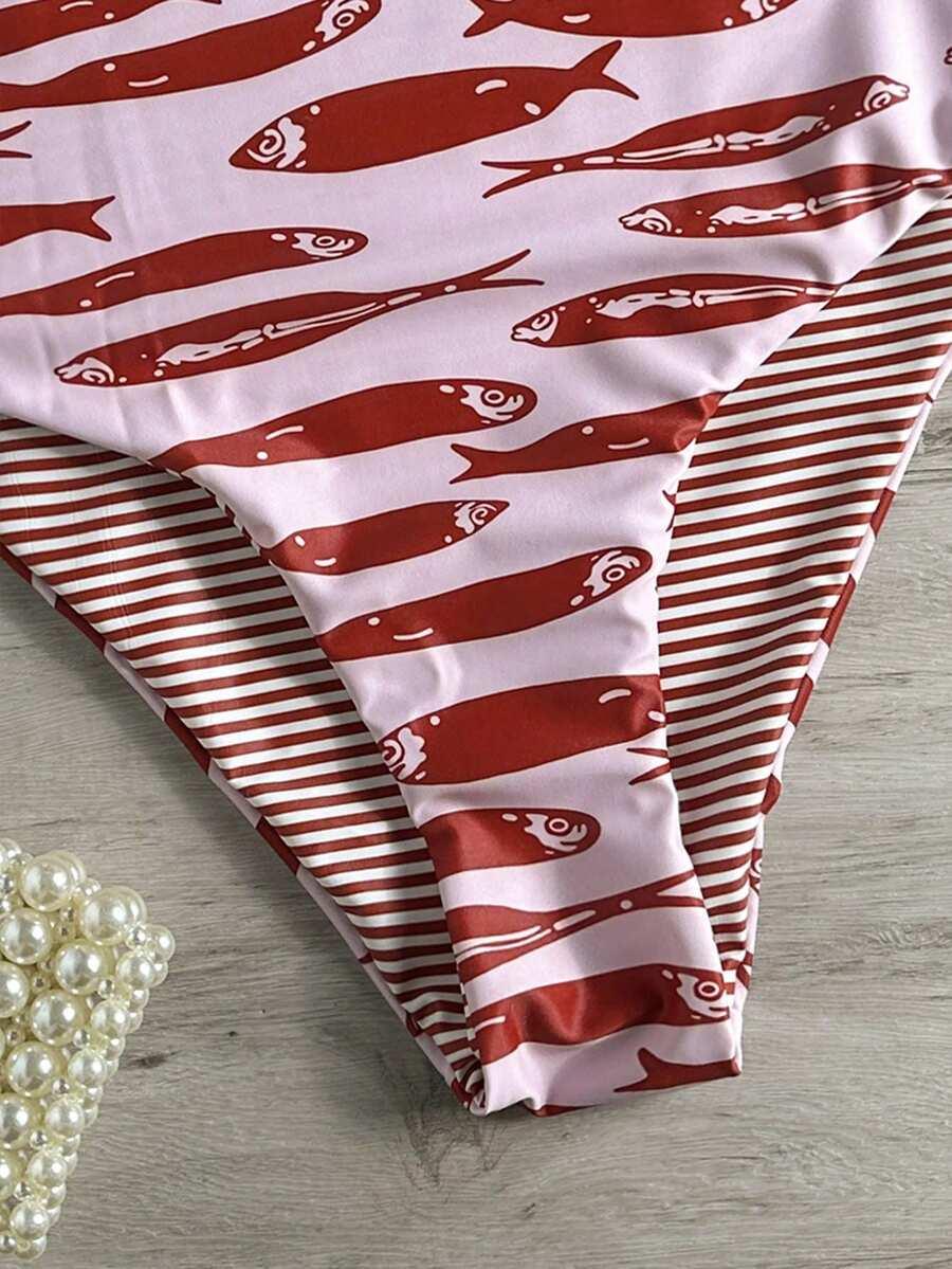 jednoczęściowy strój kąpielowy print