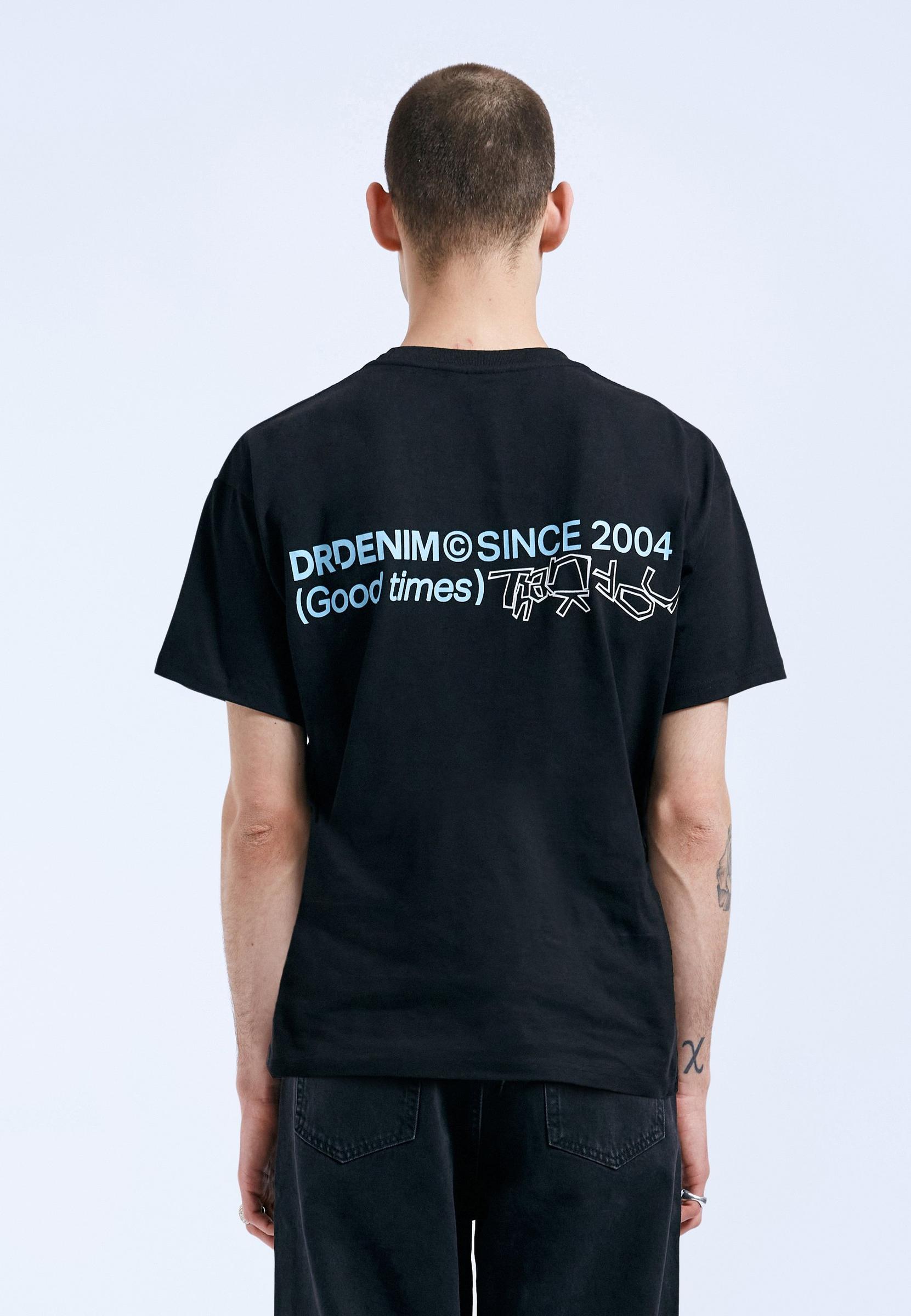 czarny t-shirt nadruk