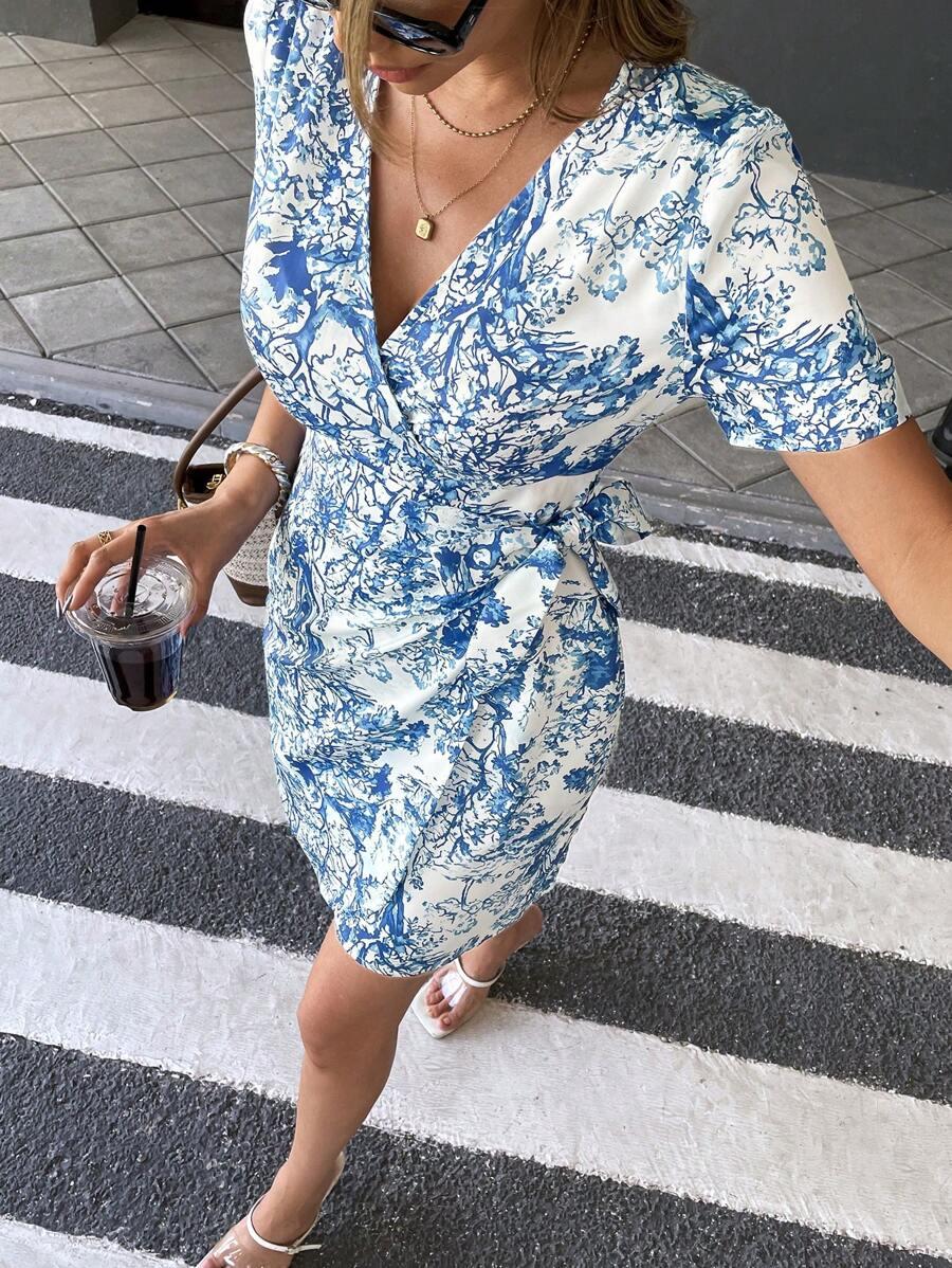 NIEBIESKA MINI SUKIENKA