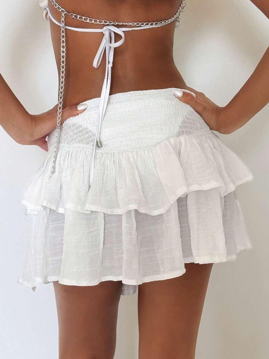 SPÓDNICA MINI ROZKLOSZOWANA