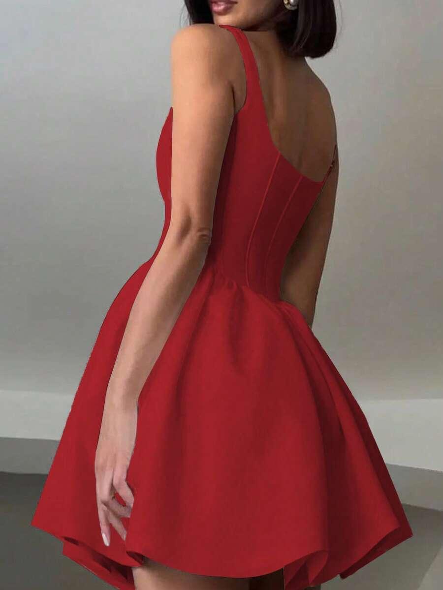 CZERWONA MINI SUKIENKA