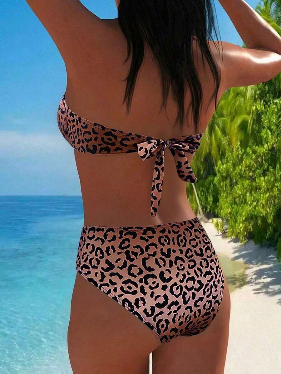DWUCZĘŚCIOWY STRÓJ KĄPIELOWY ANIMAL PRINT