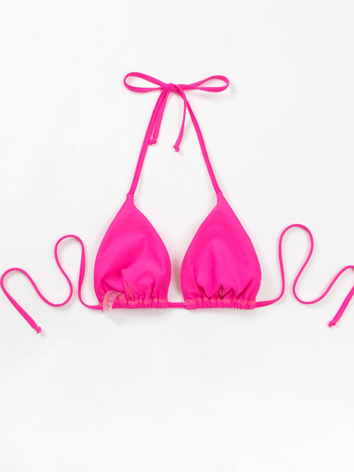 RÓŻOWA GÓRA OD BIKINI WIĄZANIE