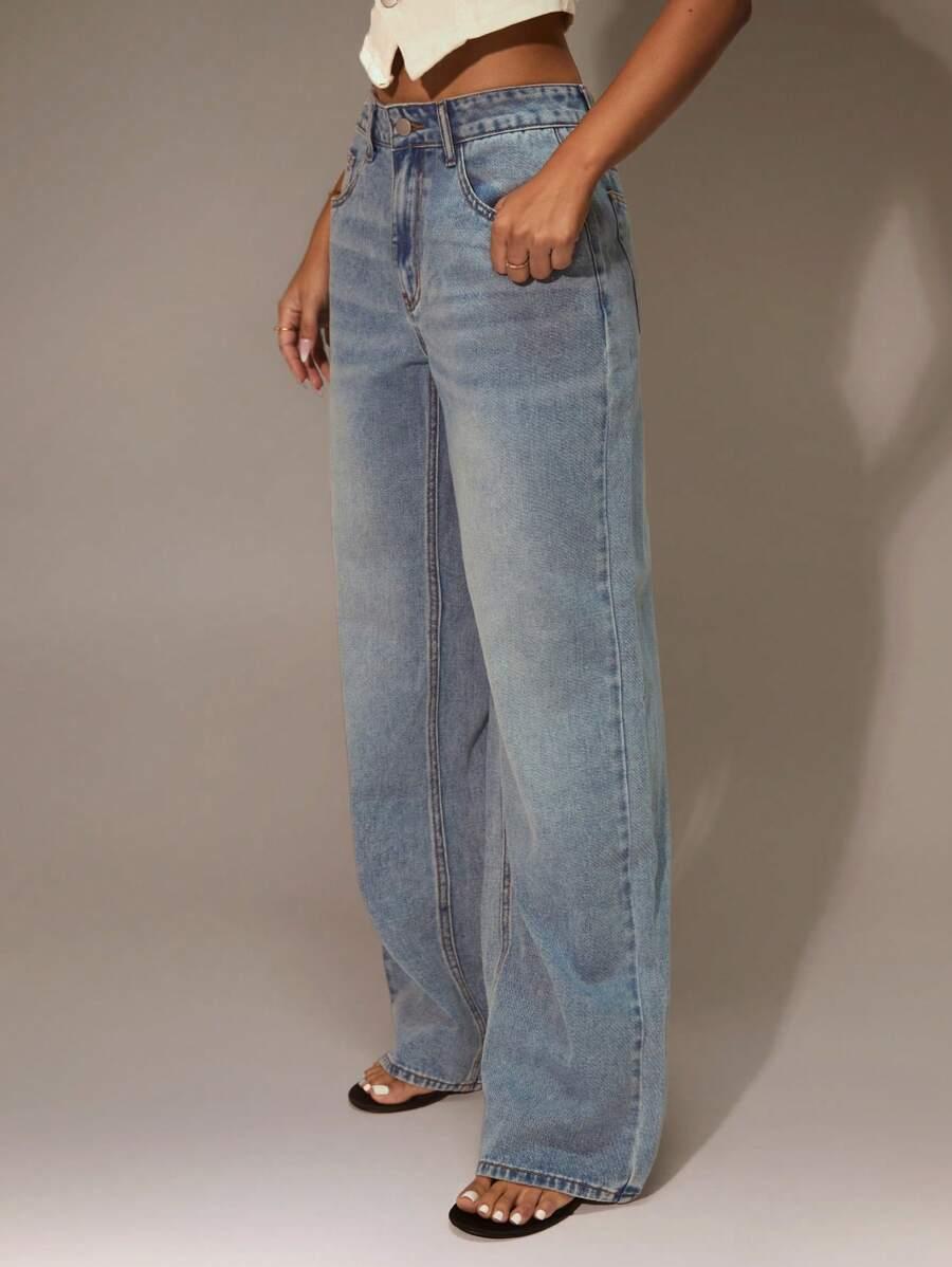 NIEBIESKIE SPODNIE JEANS 