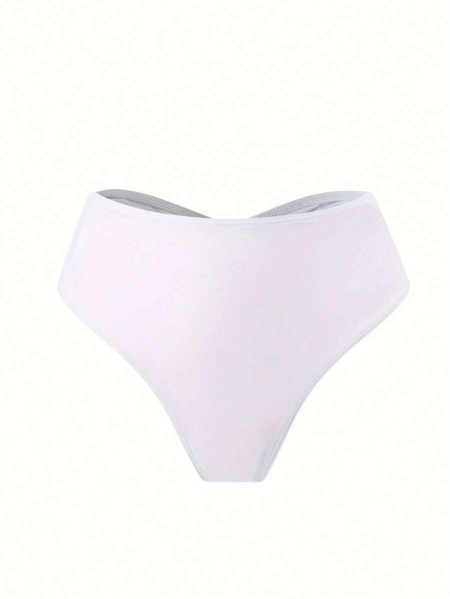 BIAŁY DÓŁ OD BIKINI MARSZCZENIE