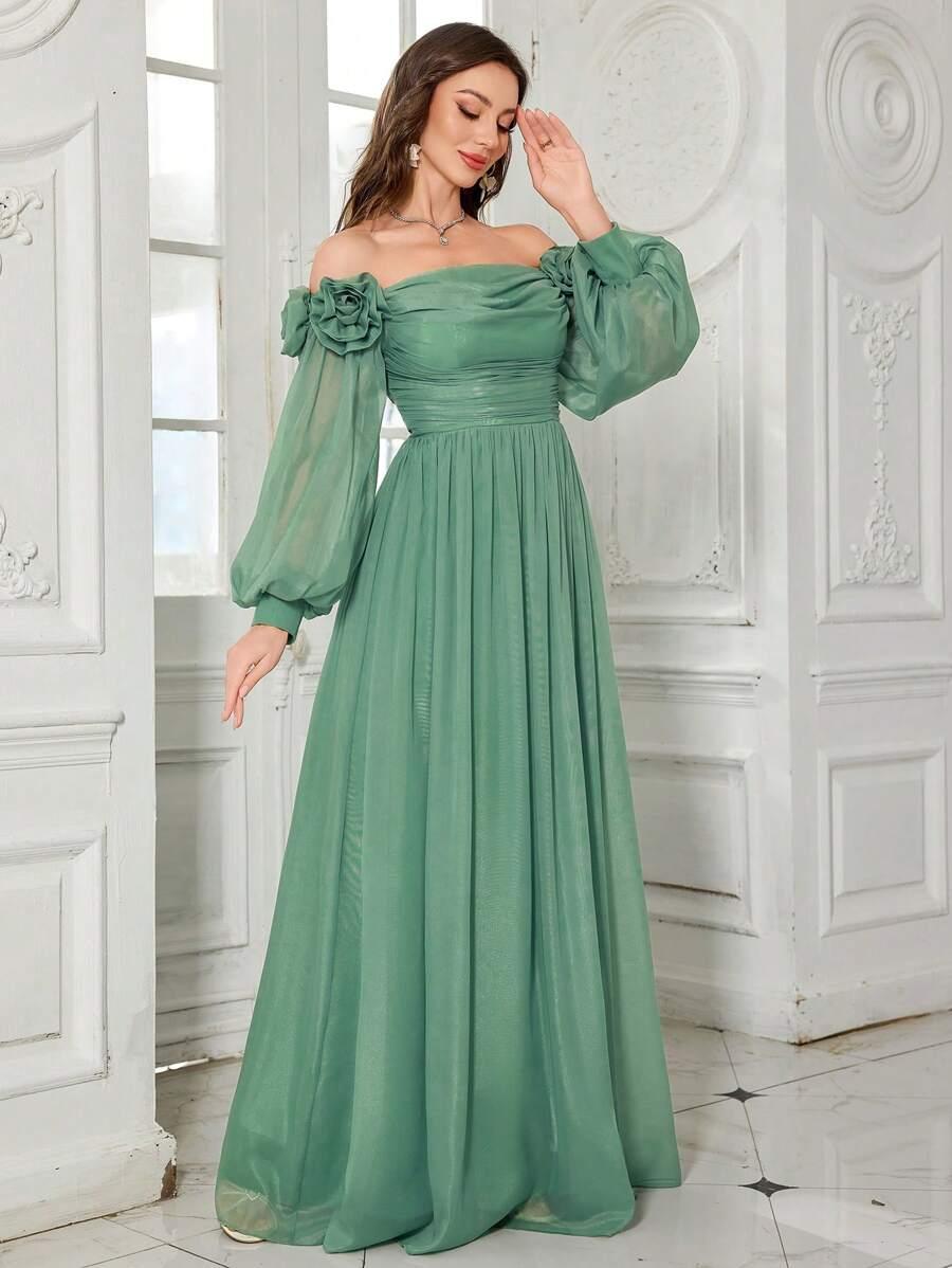 zielona maxi sukienka