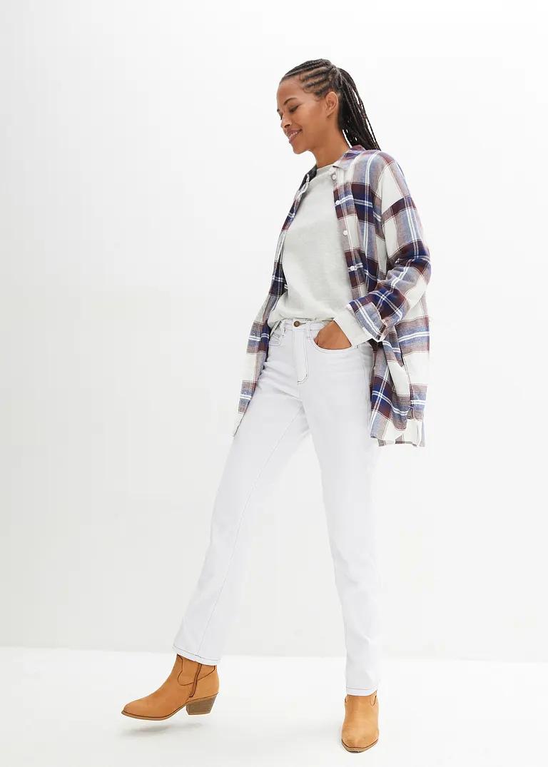 BIAŁE SPODNIE JEANS