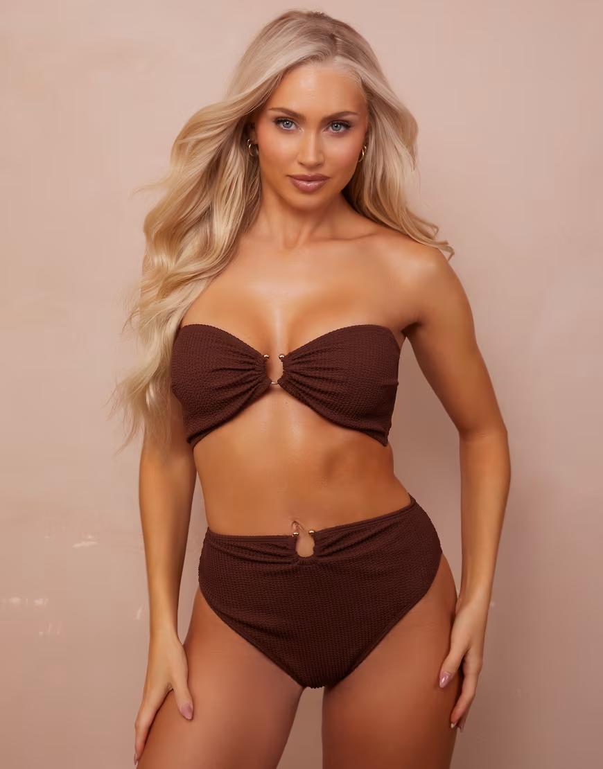 BRĄZOWY DÓŁ OD BIKINI 