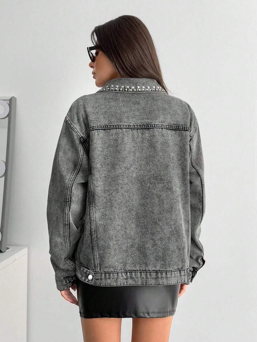 kurtka jeans zdobienie