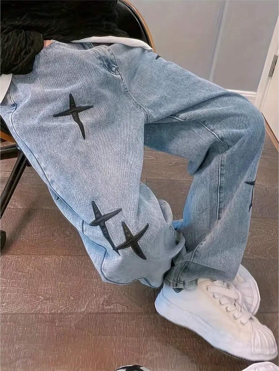 NIEBIESKIE SPODNIE JEANS