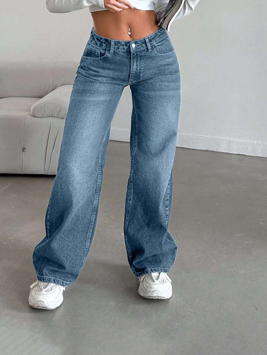 NIEBIESKIE SPODNIE JEANS 