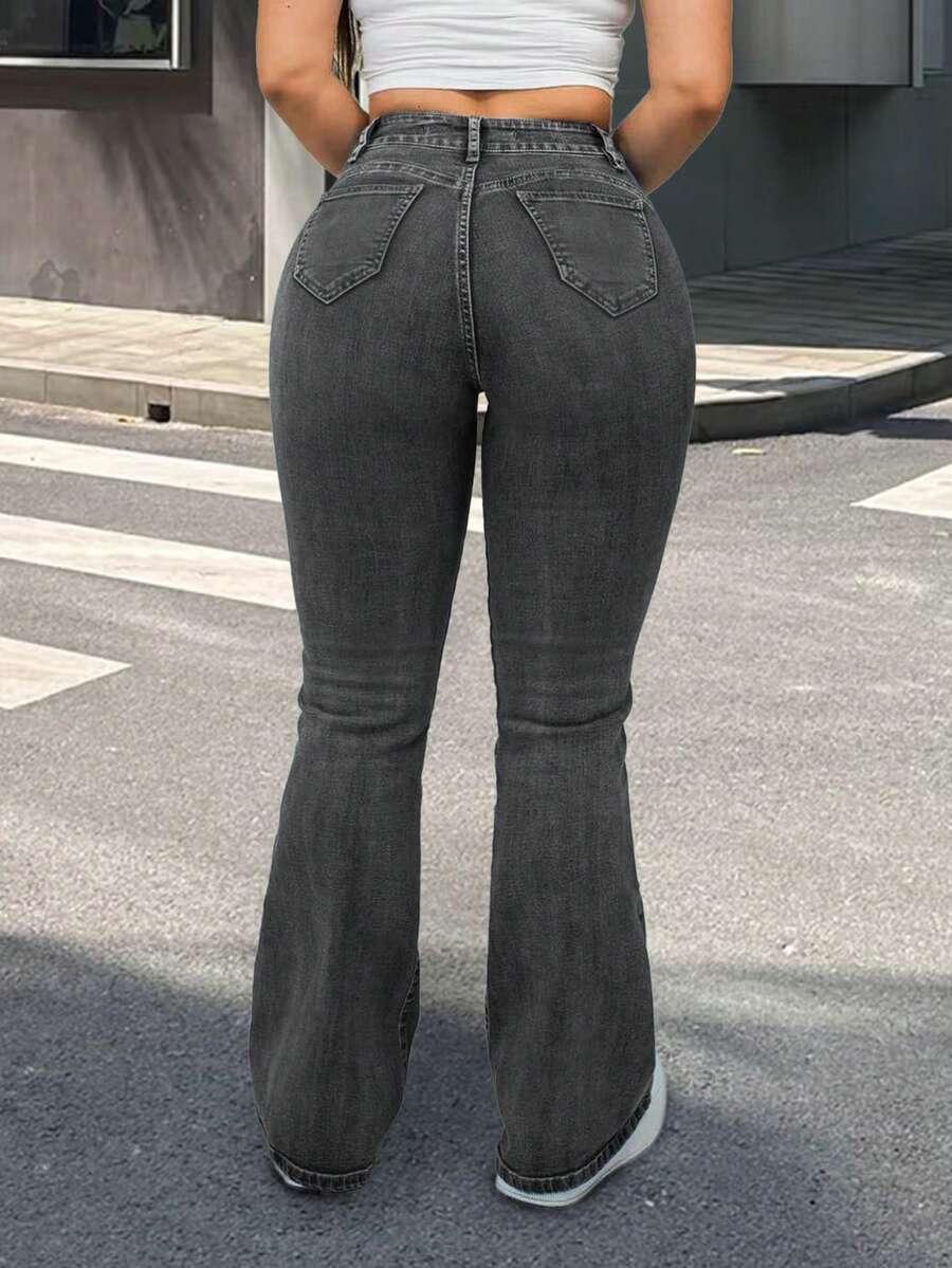 szare spodnie jeans
