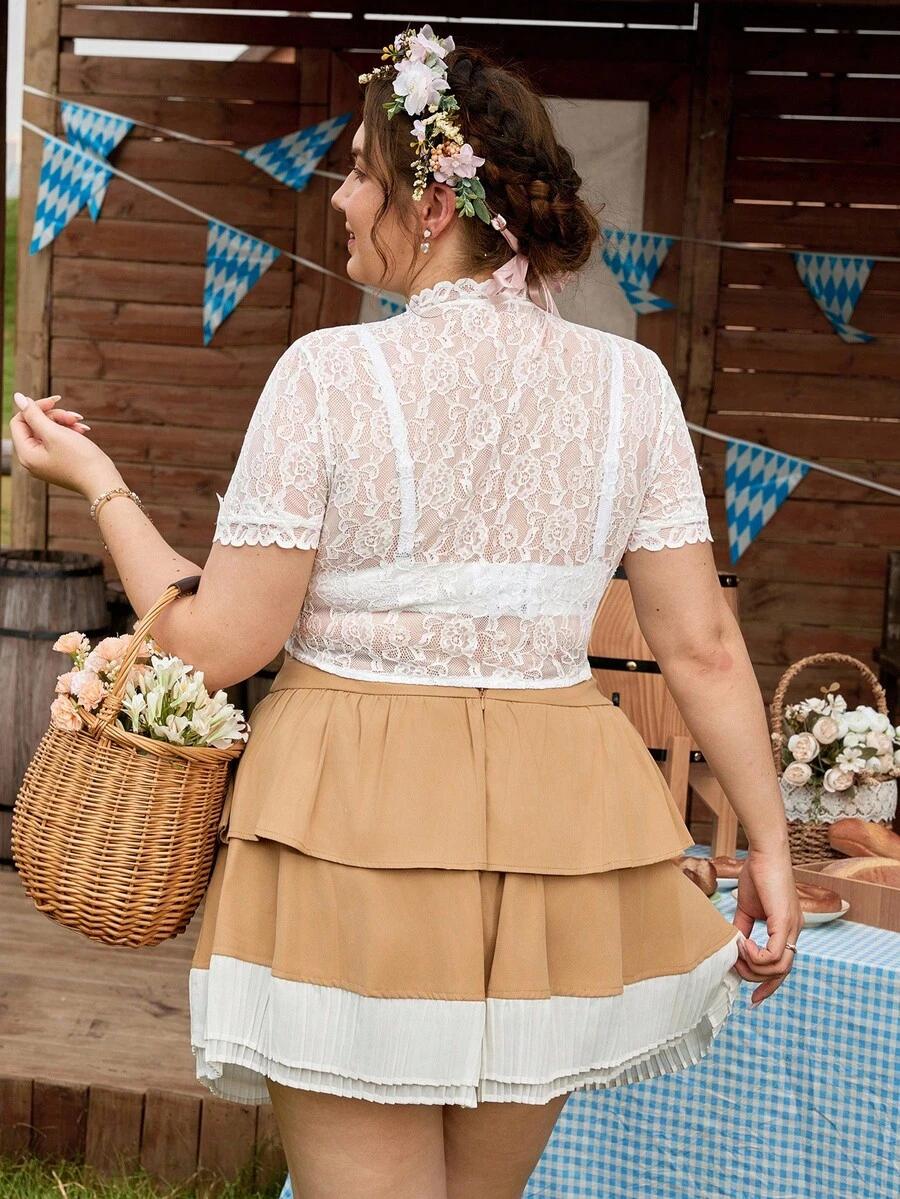 BIAŁY TOP KORONKA 