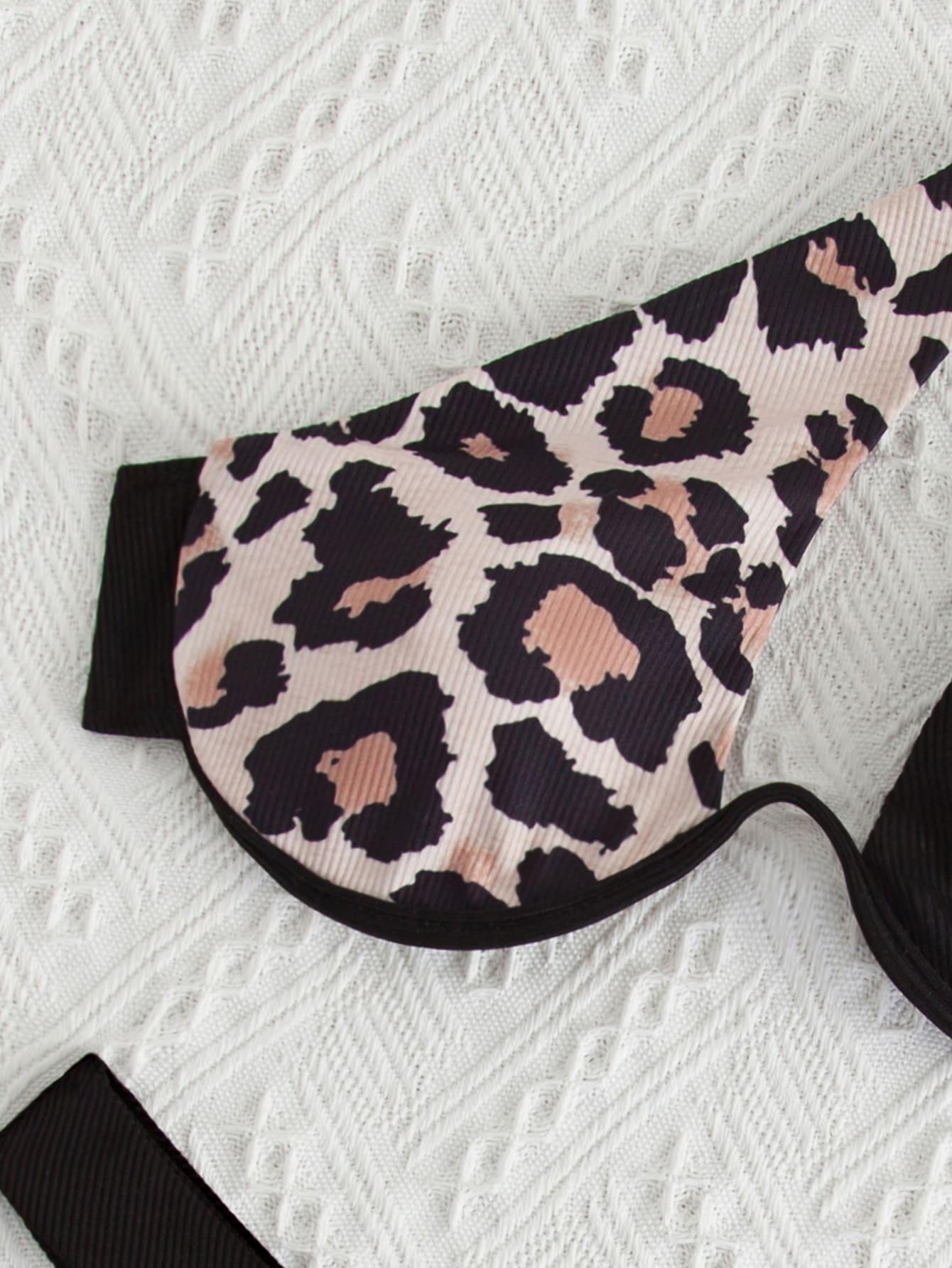 dwuczęściowy strój kąpielowy animal print