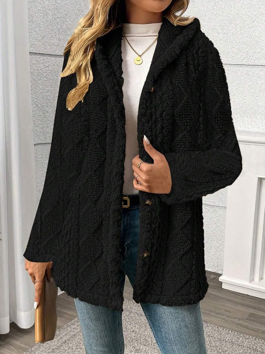 czarny sweter z kapturem