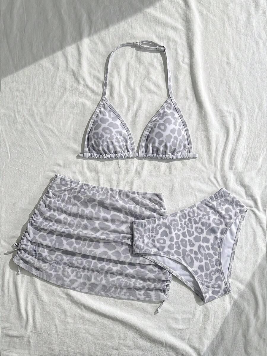 TRZYCZĘŚCIOWY STRÓJ KĄPIELOWY ANIMAL PRINT