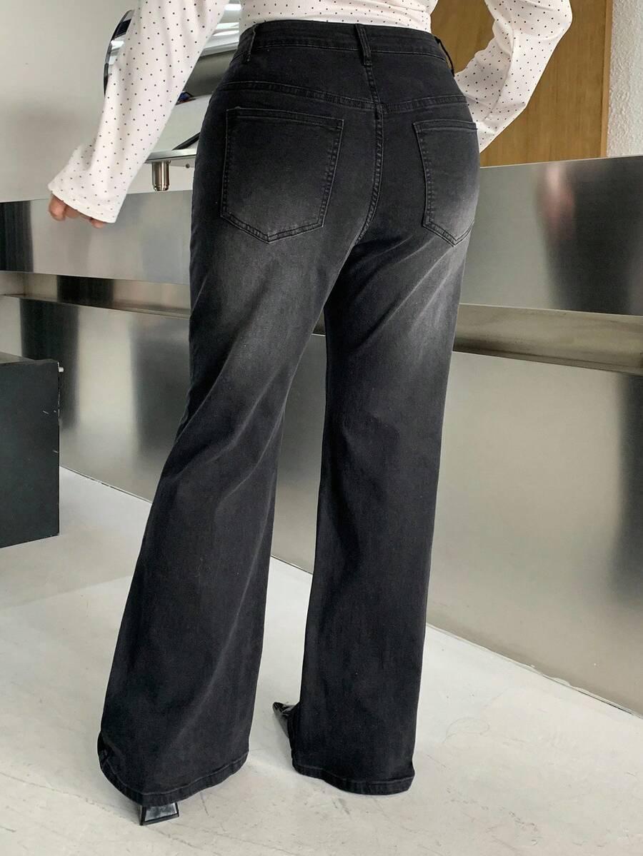 CZARNE SPODNIE JEANS