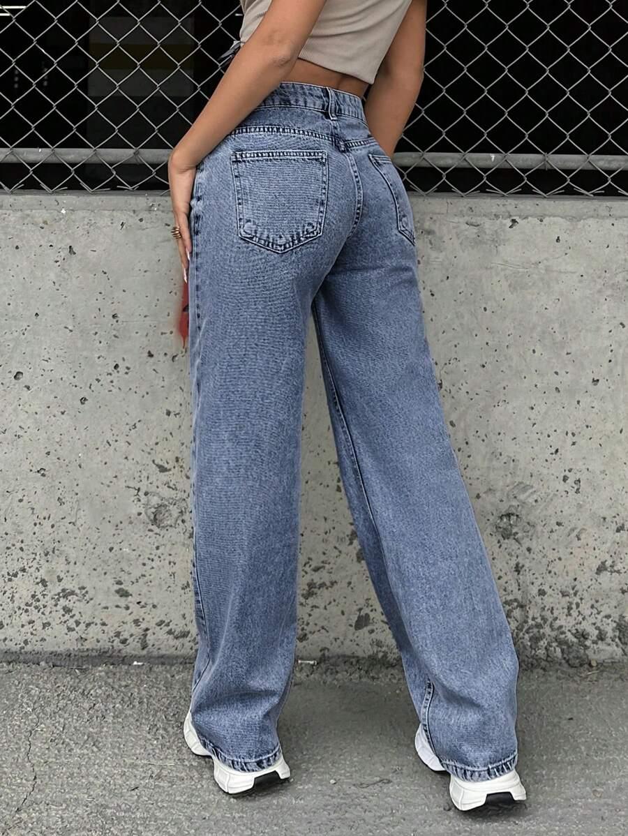NIEBIESKIE SPODNIE JEANS