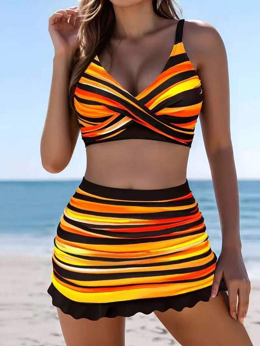 TRZYCZĘŚCIOWY KOMPLET BIKINI PRINT