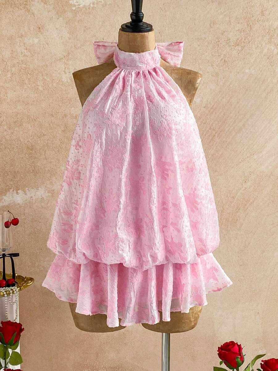 różowa mini sukienka