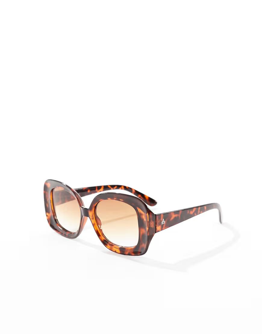 brązowe OKULARY PRZECIWSŁONECZNE ANIMAL PRINT