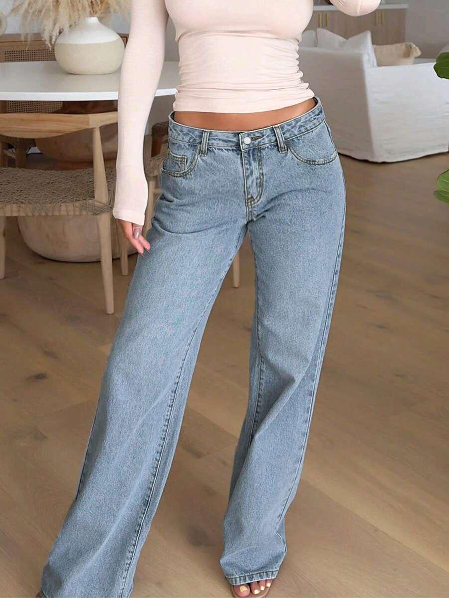 NIEBIESKIE SPODNIE JEANS
