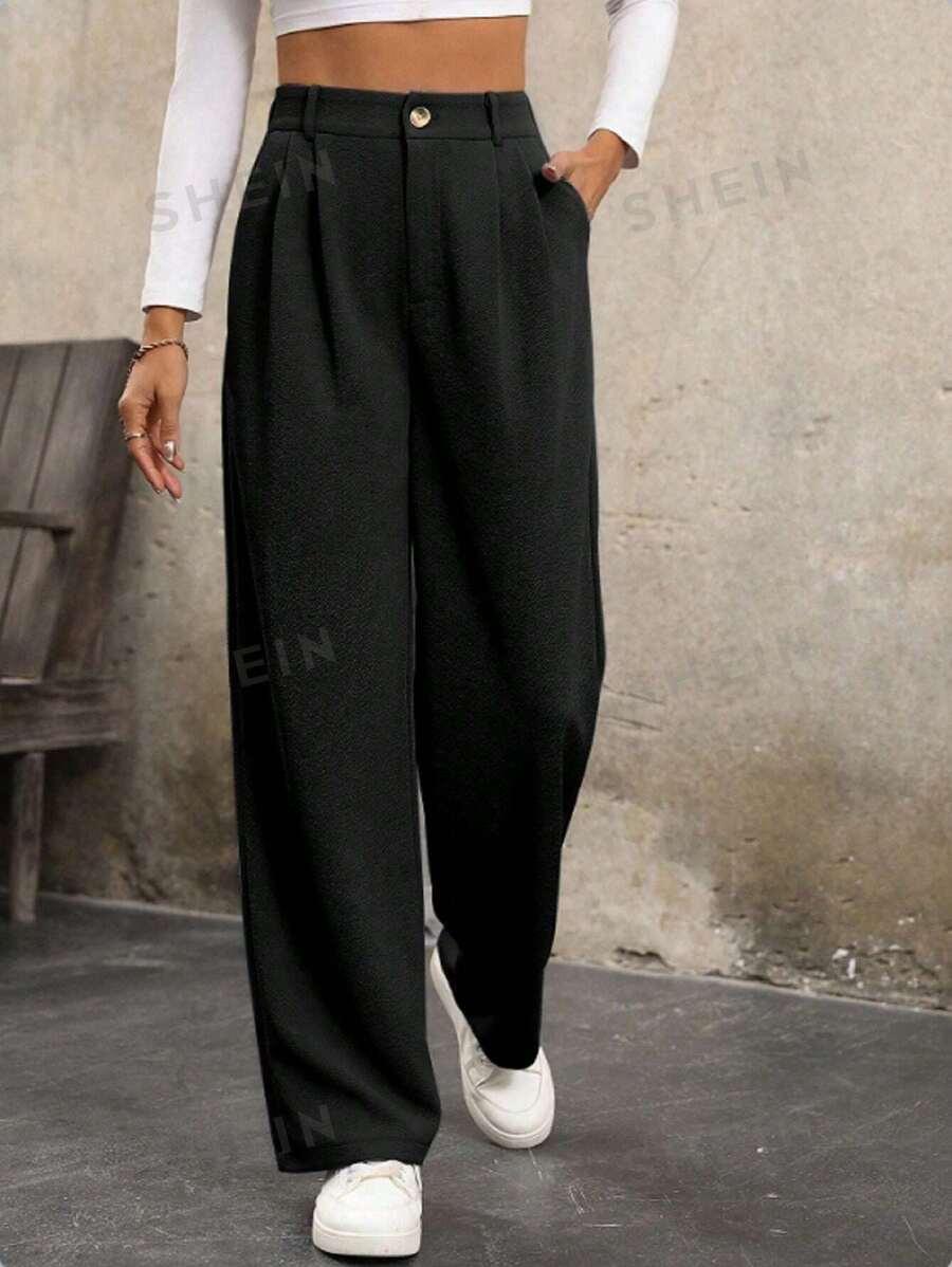 PROSTE CZARNE SPODNIE CASUAL