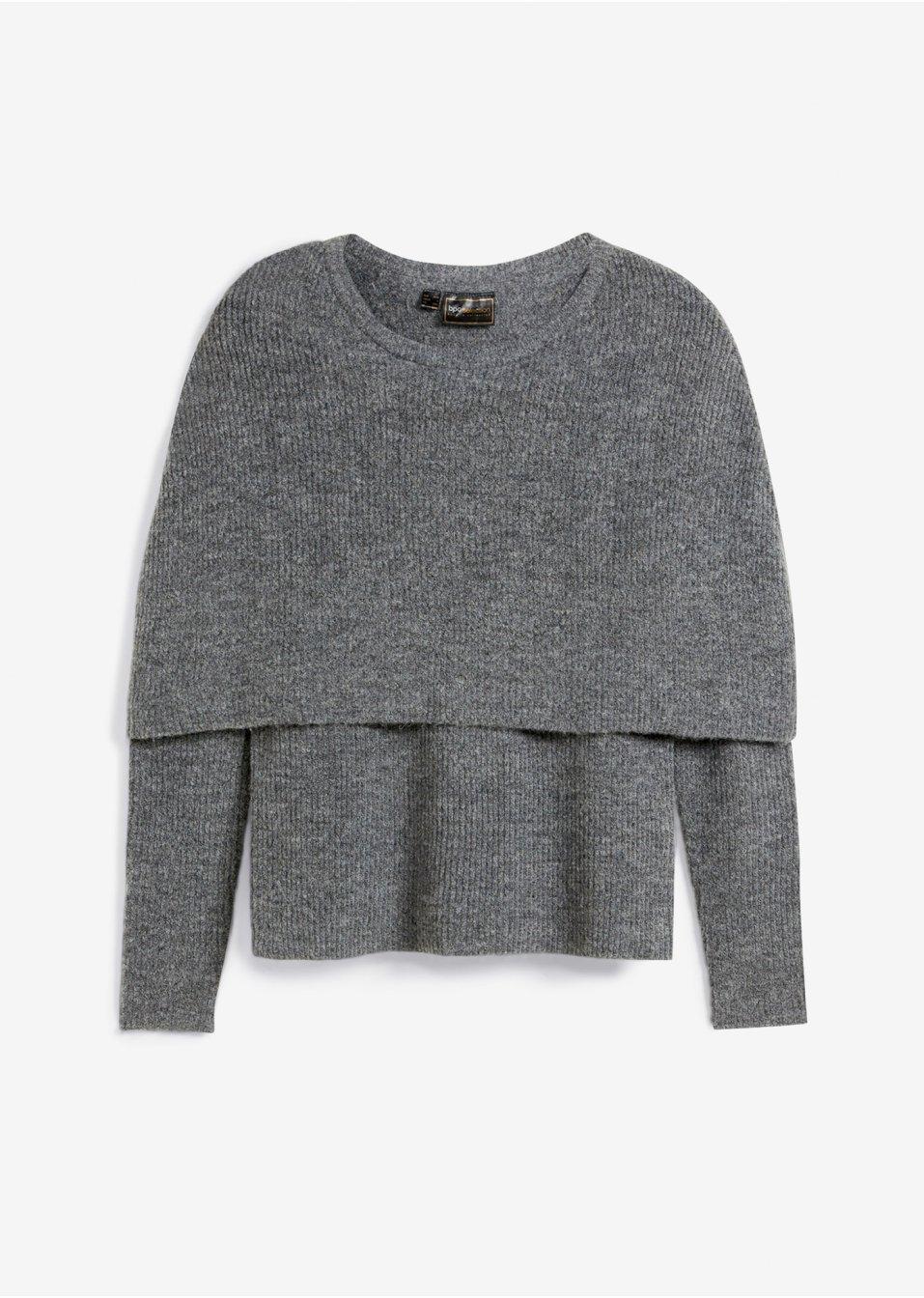 SZARY SWETER casual