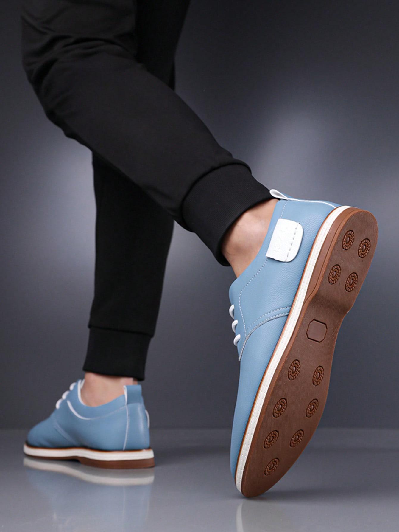 NIEBIESKIE BUTY IMITACJA SKÓRY