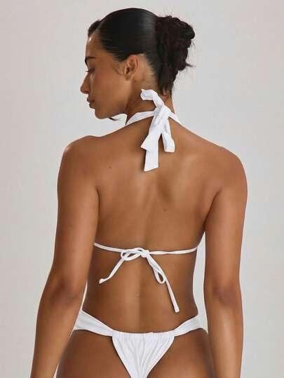 biały dół od bikini