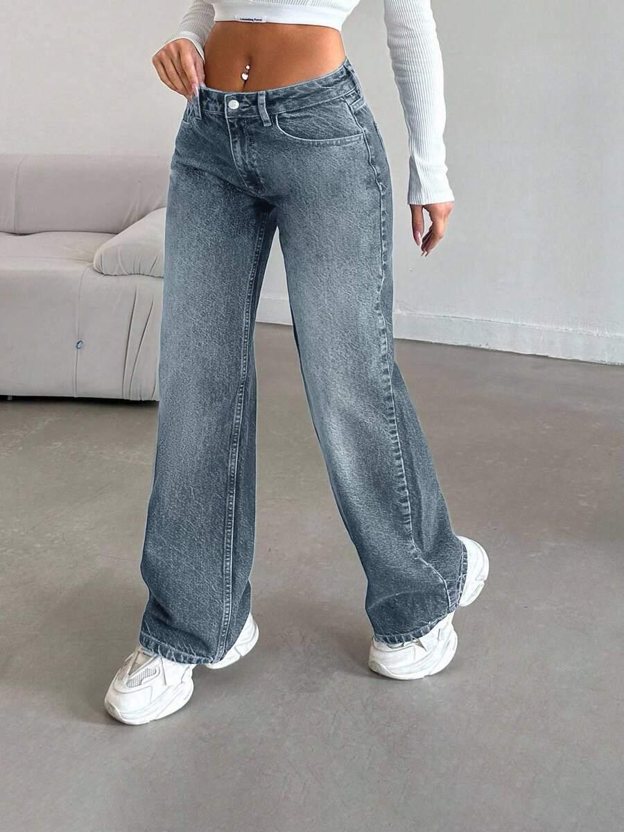 proste spodnie jeansowe