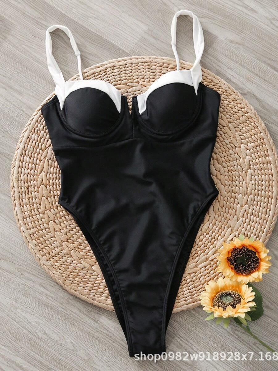 JEDNOCZĘŚCIOWY STRÓJ KĄPIELOWY retro wiązanie