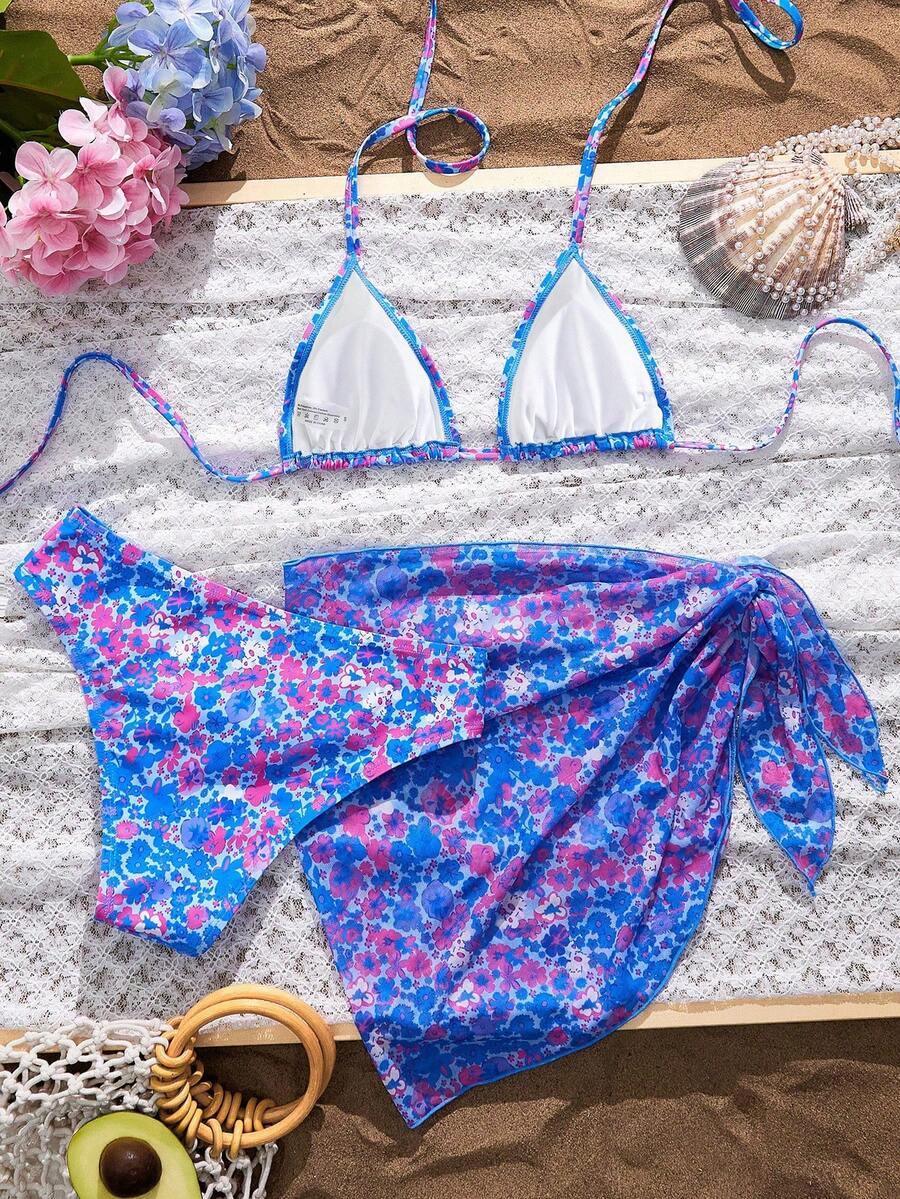 dwuczęściowy strój kąpielowy sarong komplet