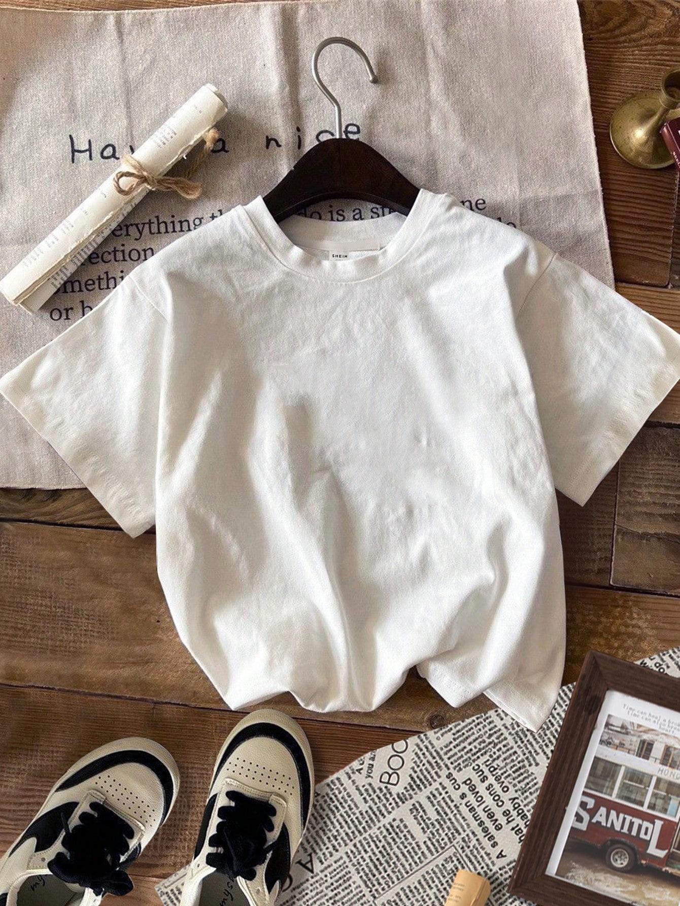 BIAŁY T-SHIRT NADRUK