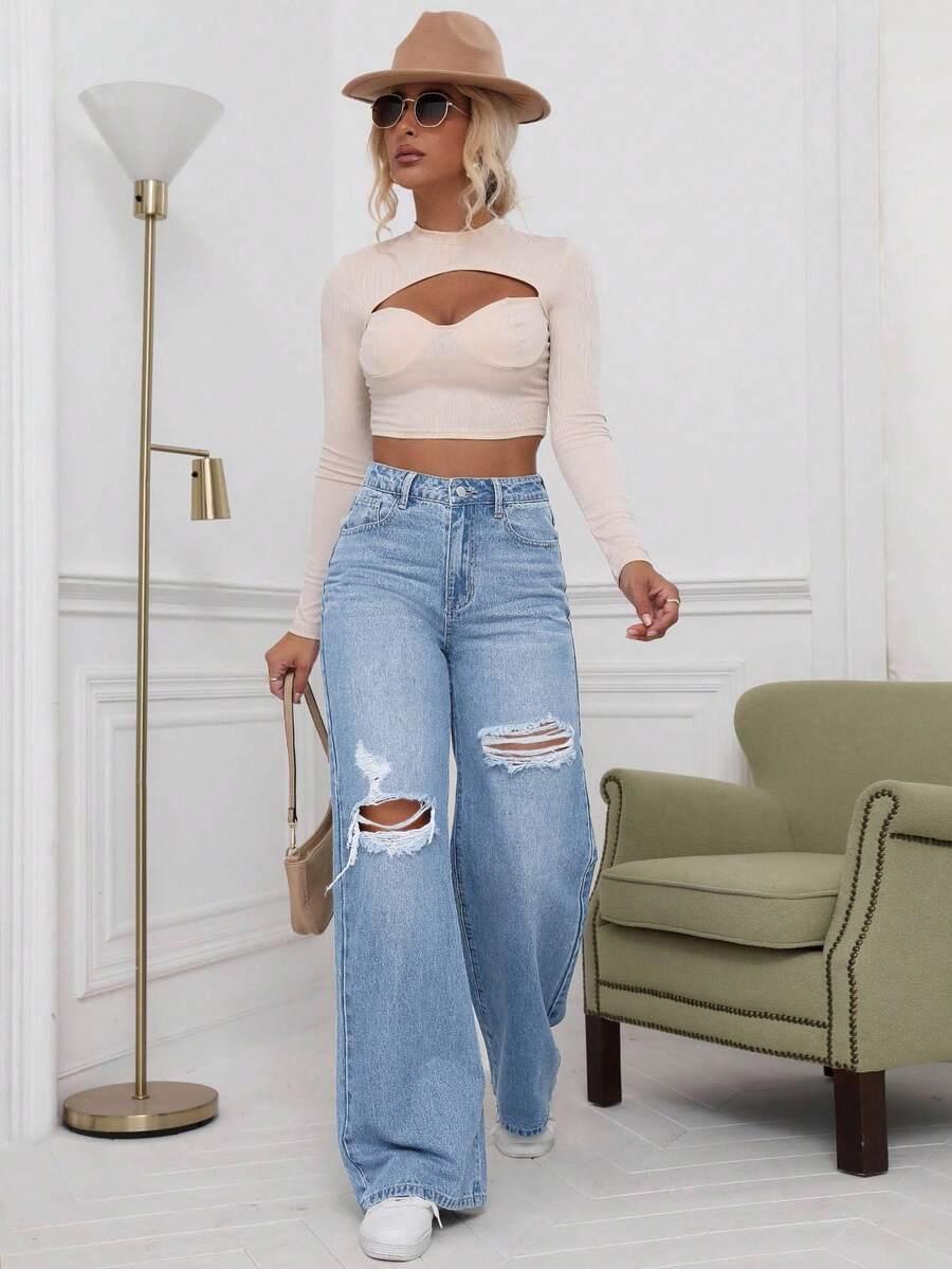 NIEBIESKIE SPODNIE JEANS 