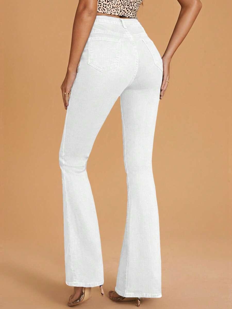 BIAŁE SPODNIE JEANS 