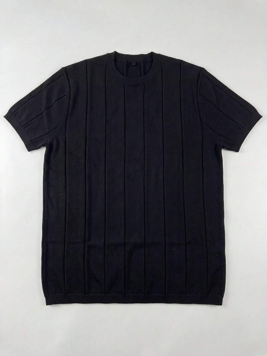 czarny t-shirt dzianina