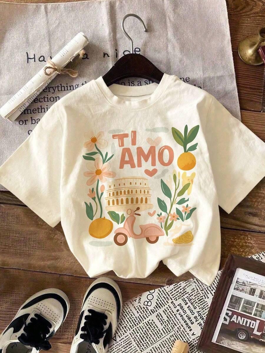 t-shirt z nadrukiem ti amo