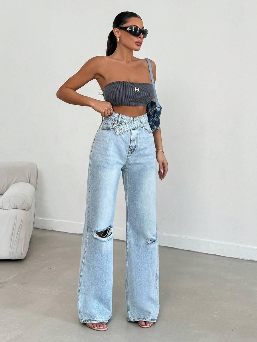 NIEBIESKIE SPODNIE JEANS 
