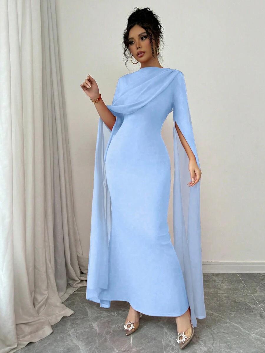 NIEBIESKA MAXI SUKIENKA