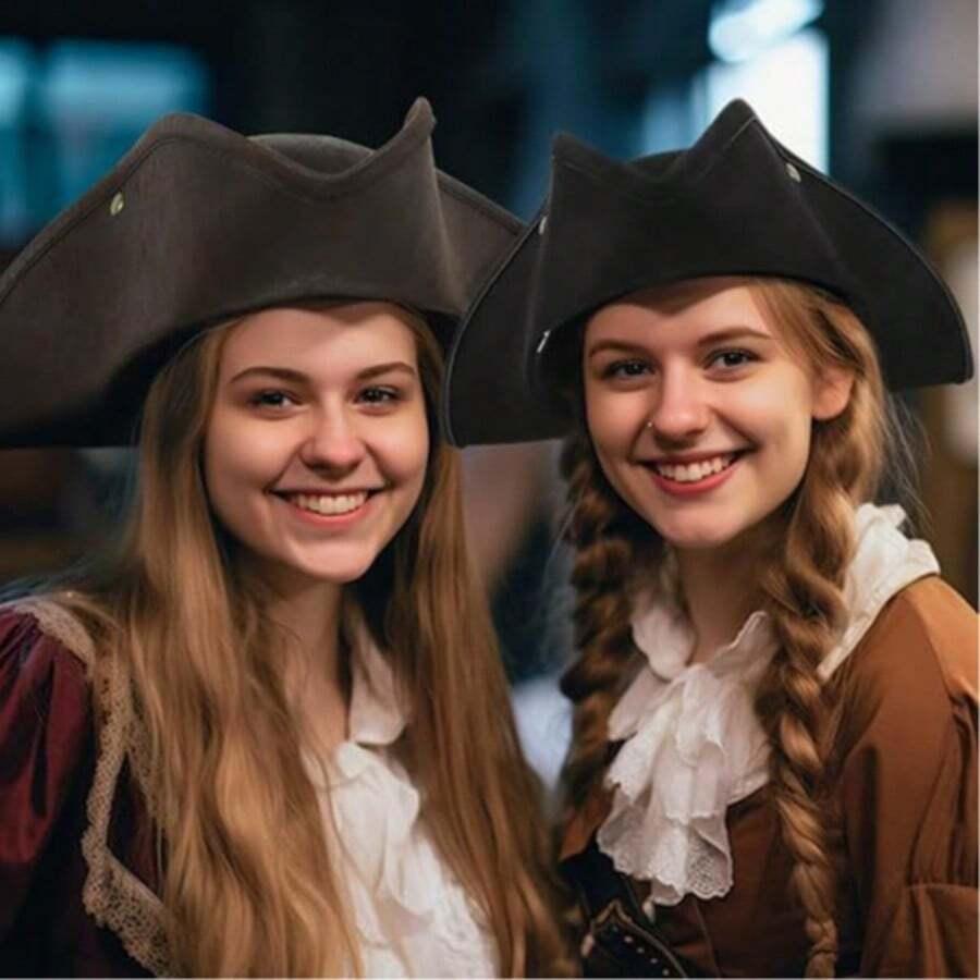 czarna piracka czapka 